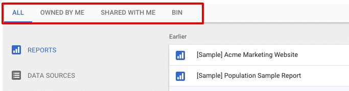  switch between reports  