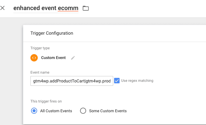  enhanced ecommerce tracking trigger 
