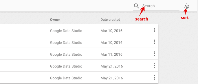  search and sort reports 
