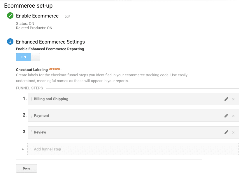  ecommerce checkout funnel 