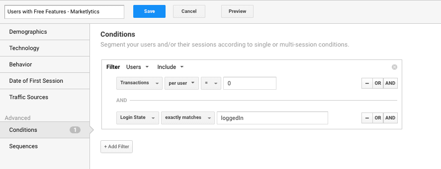  unpaid users segment 