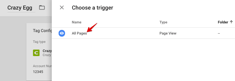  select all pages trigger 