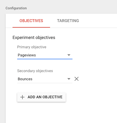  A/B test objectives 