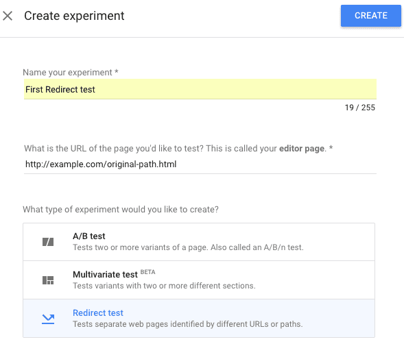  redirect test optimize 