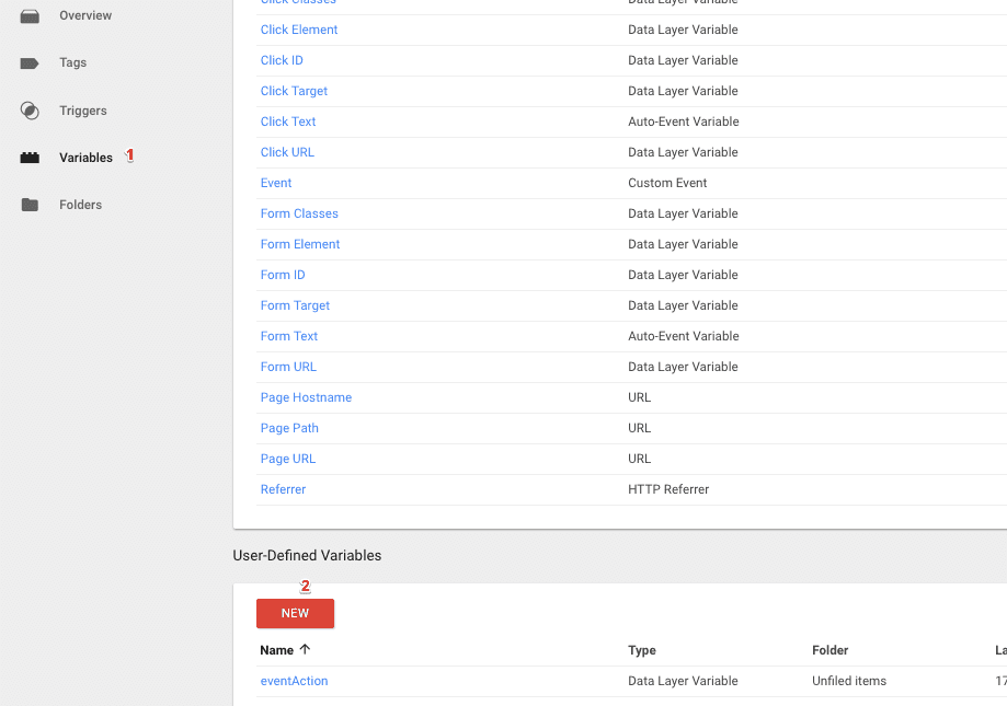  create user-defined variable 