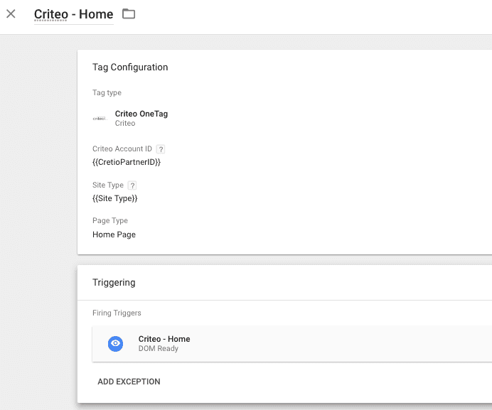  Criteo OneTag overview 