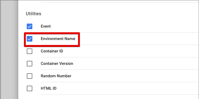  environment name variable 