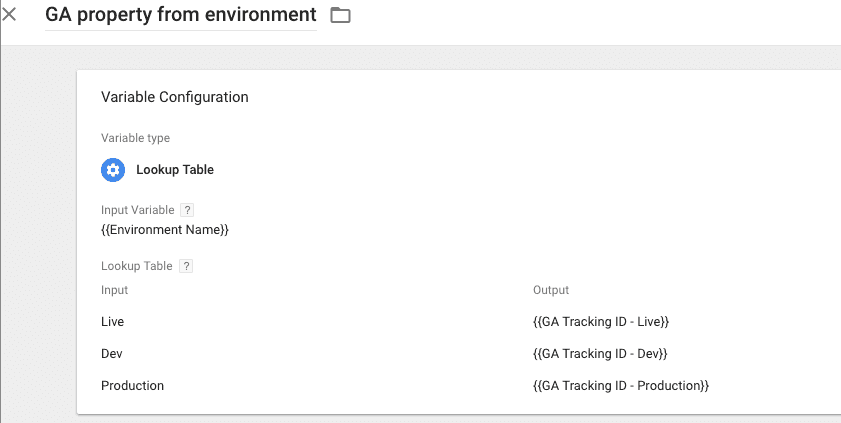 lookup table variable 