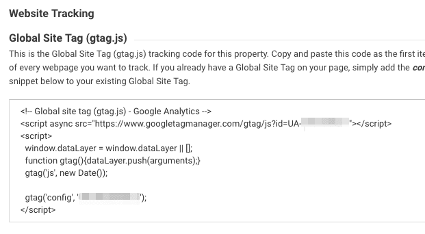  global site tag 