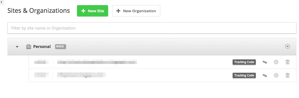 add new site in hotjar