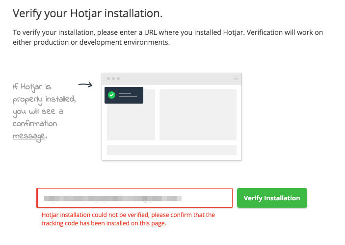 verify hotjar tracking