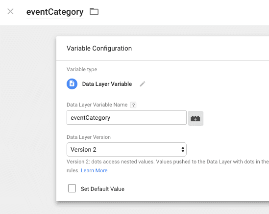  event category variable 