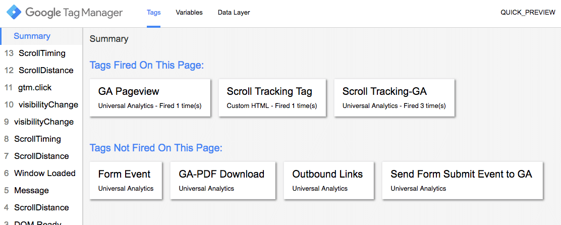  tag manager preview mode 
