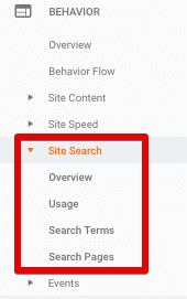  view site search data 