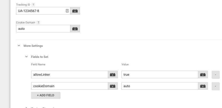  google analytics settings variable 