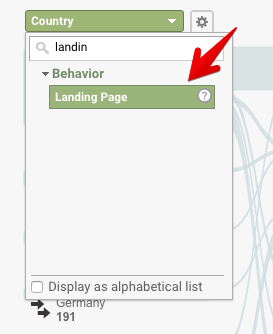  view reports by landing pages 