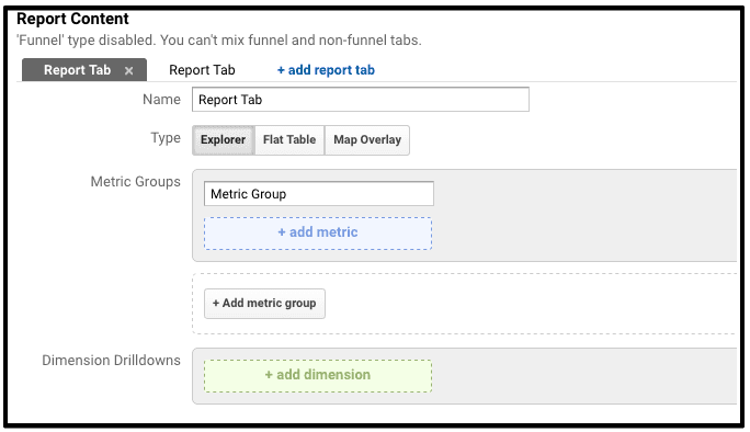  setting up custom reports 