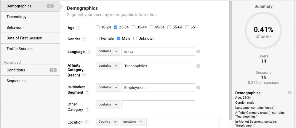  google analytics demographic reports 