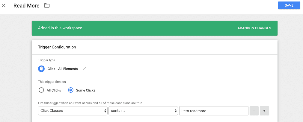  click classes trigger 