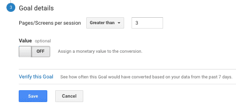  goal details options 