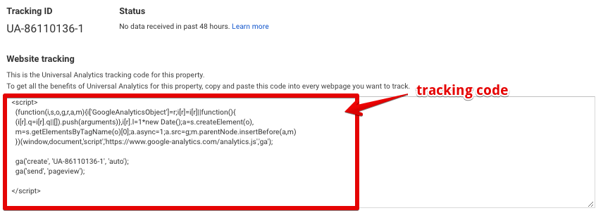  google analytics tracking code 
