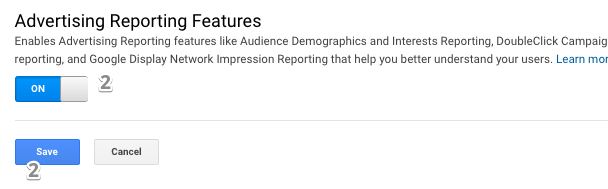  enable advertising reporting feature 