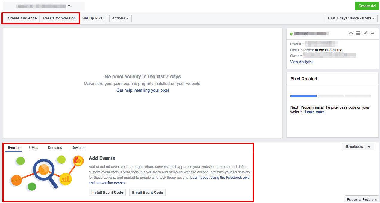  facebook pixel manager status 