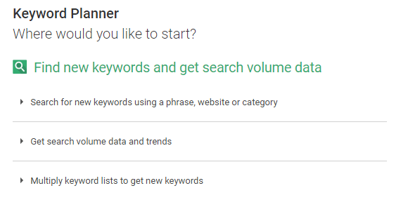  google keyword planner 