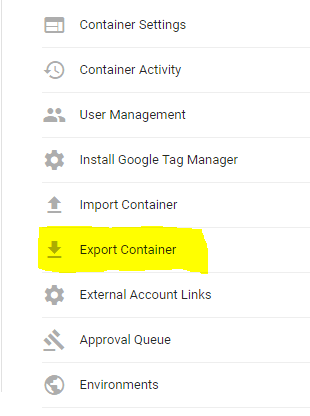  export container 