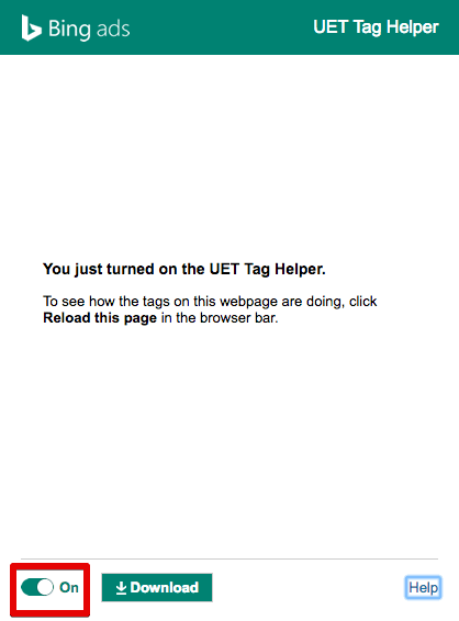  bing uet tag assistant 