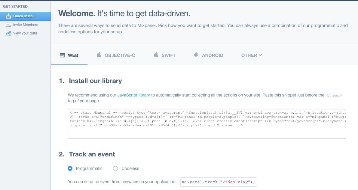  mixpanel tracking code 