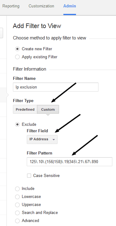  exclude multiple ips 