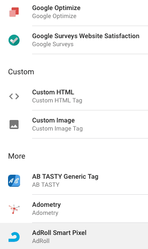  google tag manager tag types 
