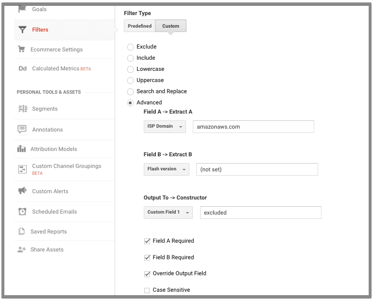  create advanced filter 