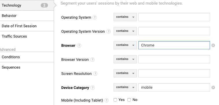  set condition for audience 