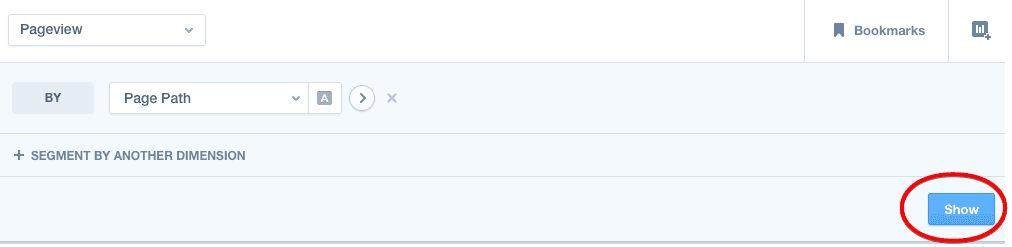  create segment by pagepath 