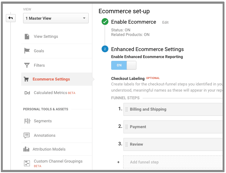  enable ecommerce 
