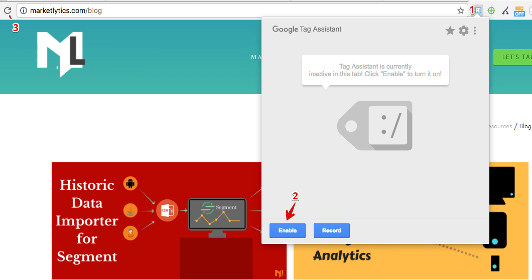  enable tag assistant 