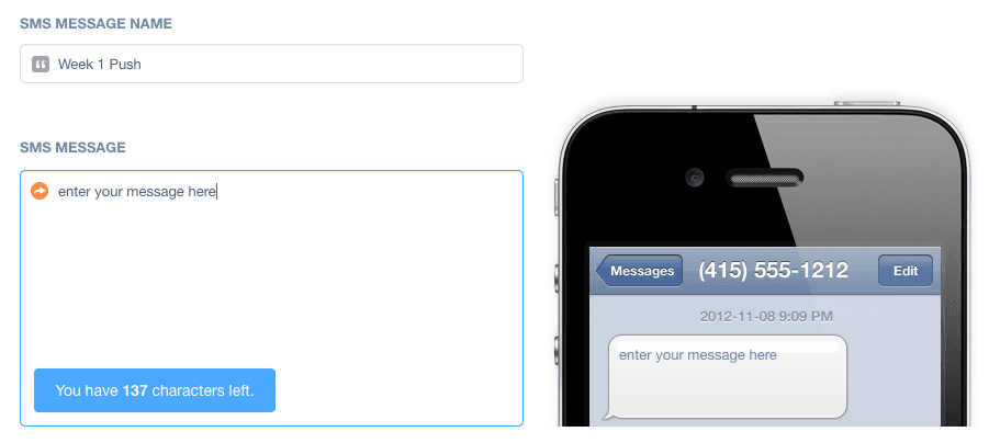 enter message details