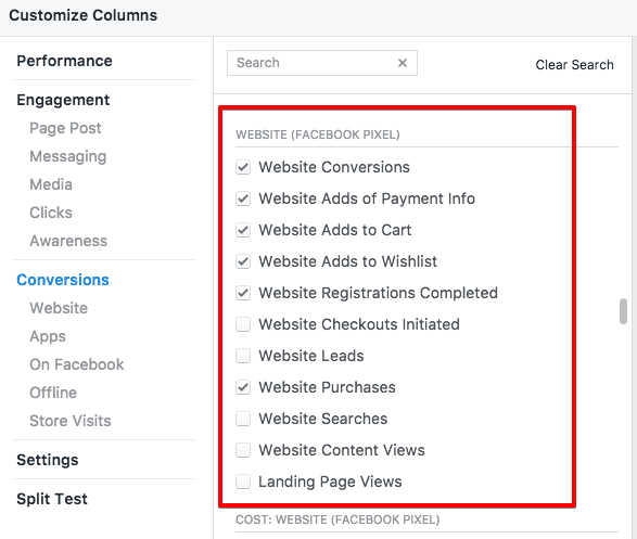  facebook conversions view 