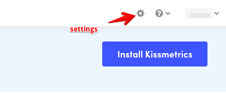 open kissmetrics settings