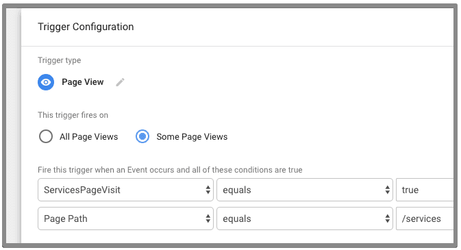  trigger specific tag 