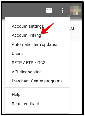  merchant center account linking 