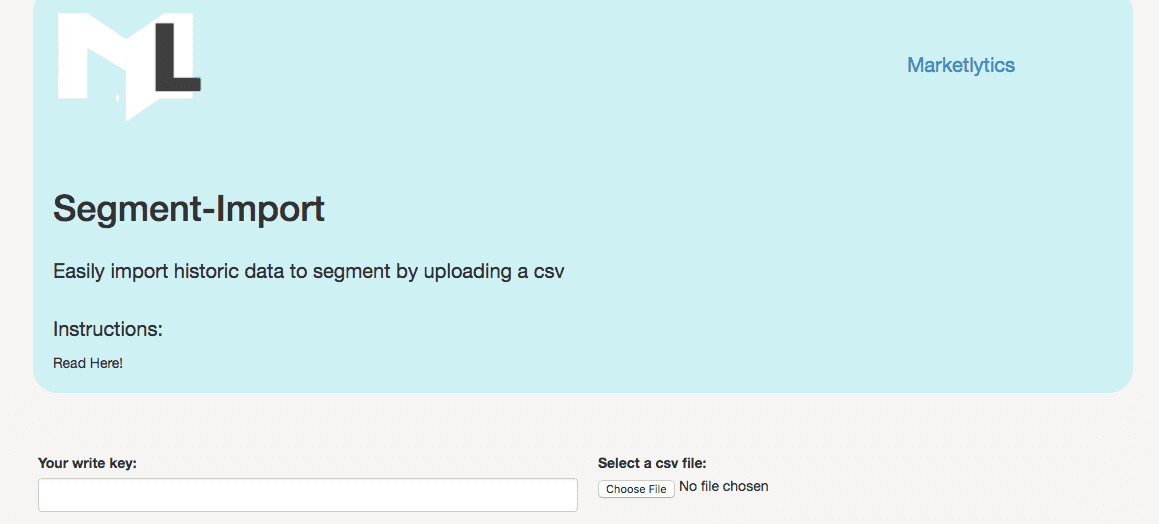  Segment CSV Importer view 