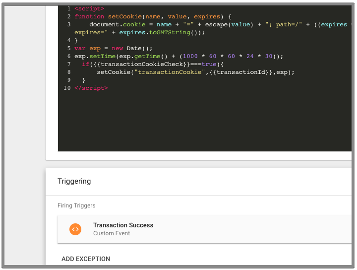  transaction success trigger 