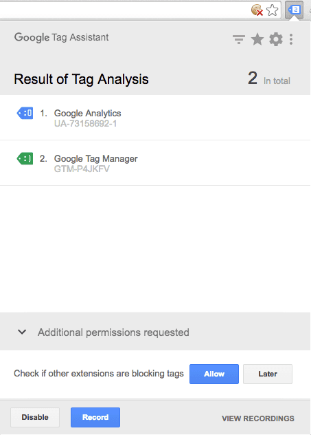  google tag assistant 