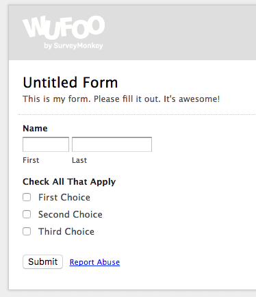  wufoo form 