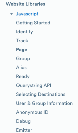  Segment website libraries 