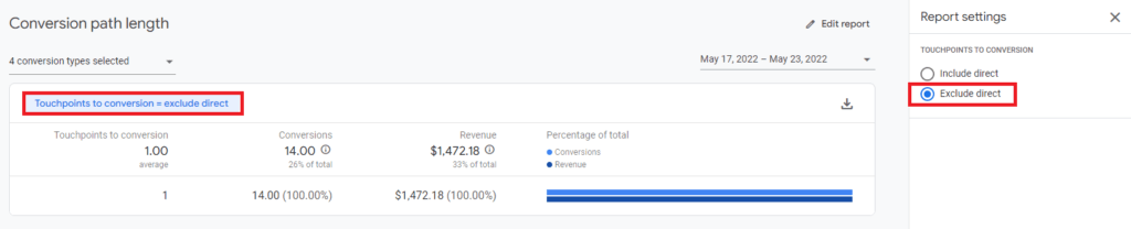 last-non-direct-click model
